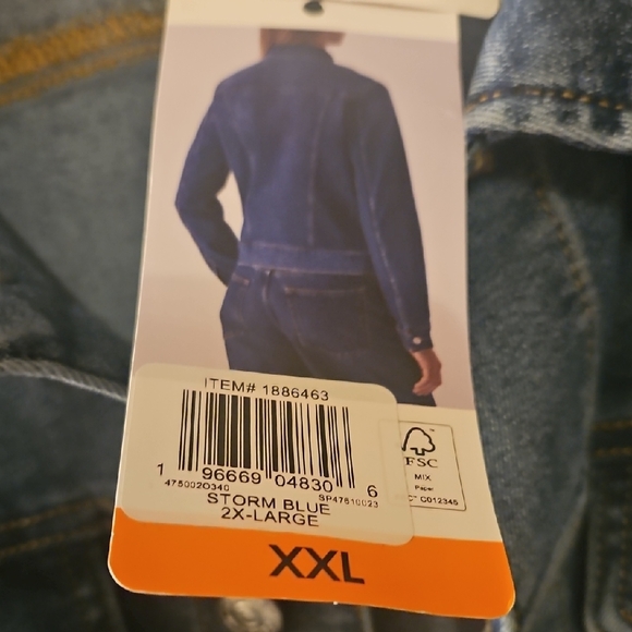 Calvin Klein Women's Dark Blue Denim Jacket - Picture 3 of 3
